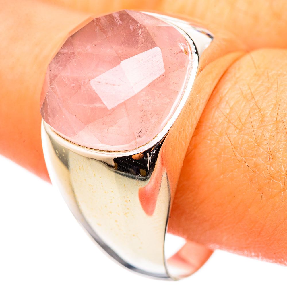 Rose Quartz Rings handcrafted by Anasilvercos - RING114730
