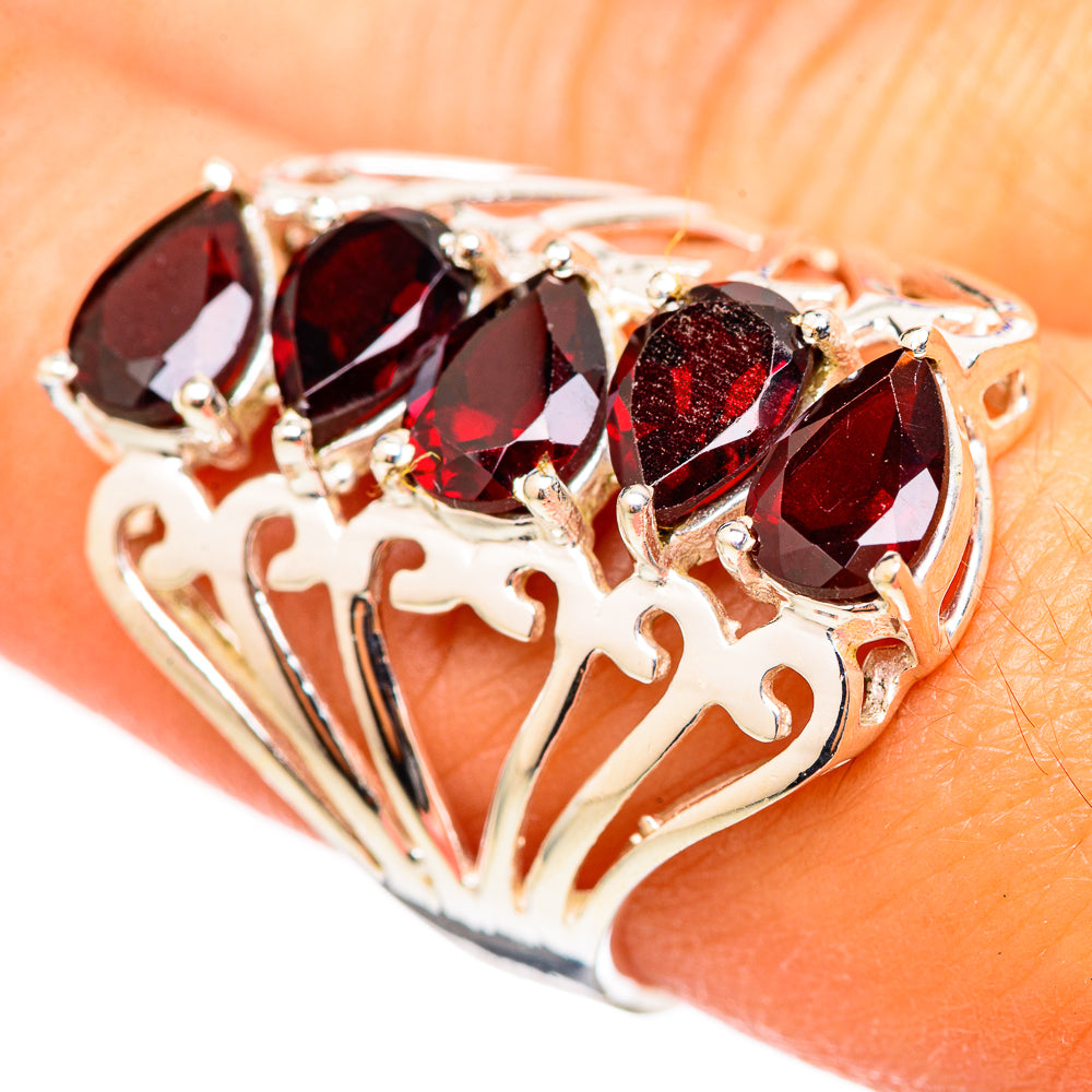 Garnet Rings handcrafted by Anasilvercos - RING114733