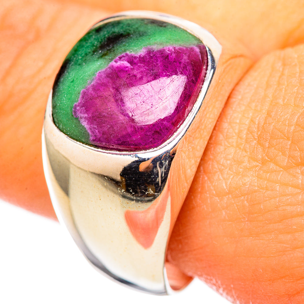 Ruby Zoisite Rings handcrafted by Anasilvercos - RING114743