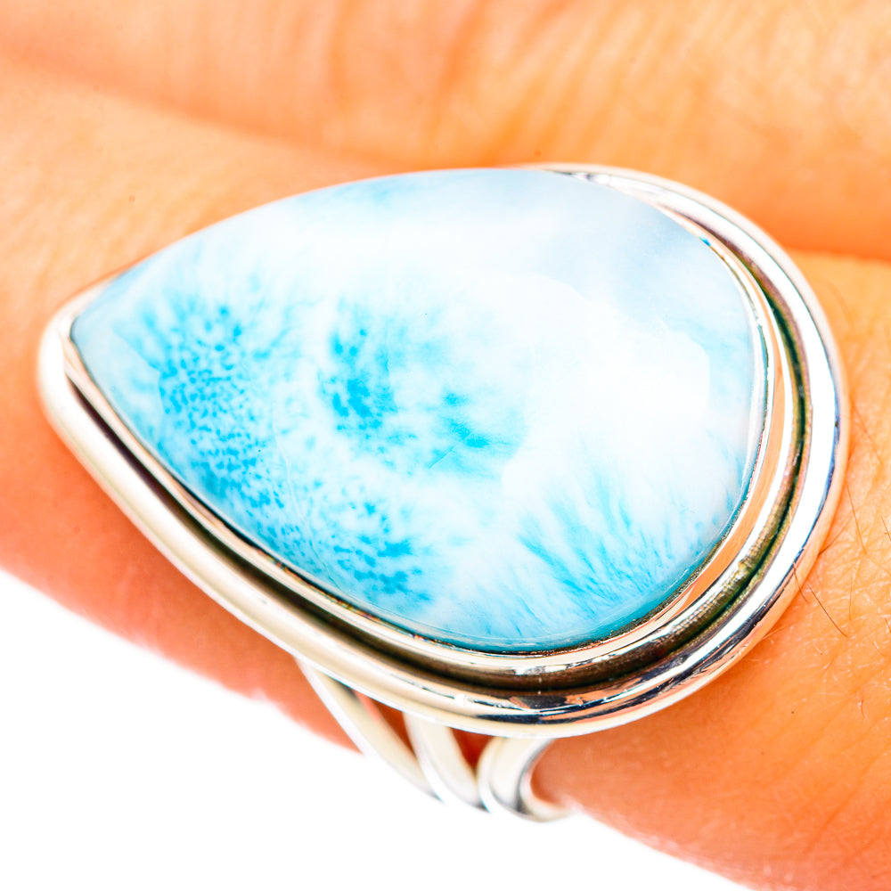 Larimar Rings handcrafted by Anasilvercos - RING114749