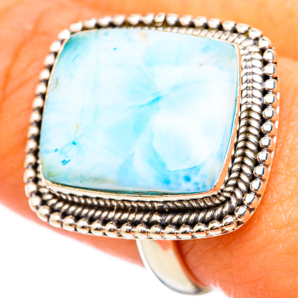 Larimar Rings handcrafted by Anasilvercos - RING114750