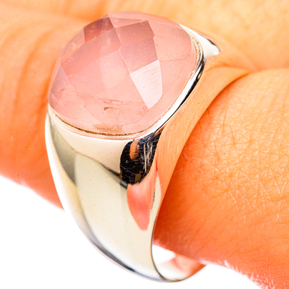 Rose Quartz Rings handcrafted by Anasilvercos - RING114757