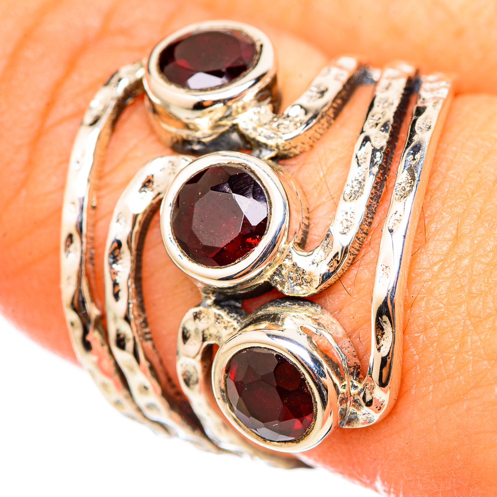Garnet Rings handcrafted by Anasilvercos - RING114758