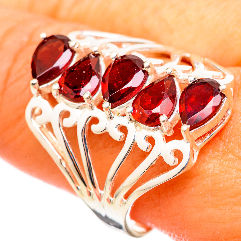 Garnet Rings handcrafted by Anasilvercos - RING114759