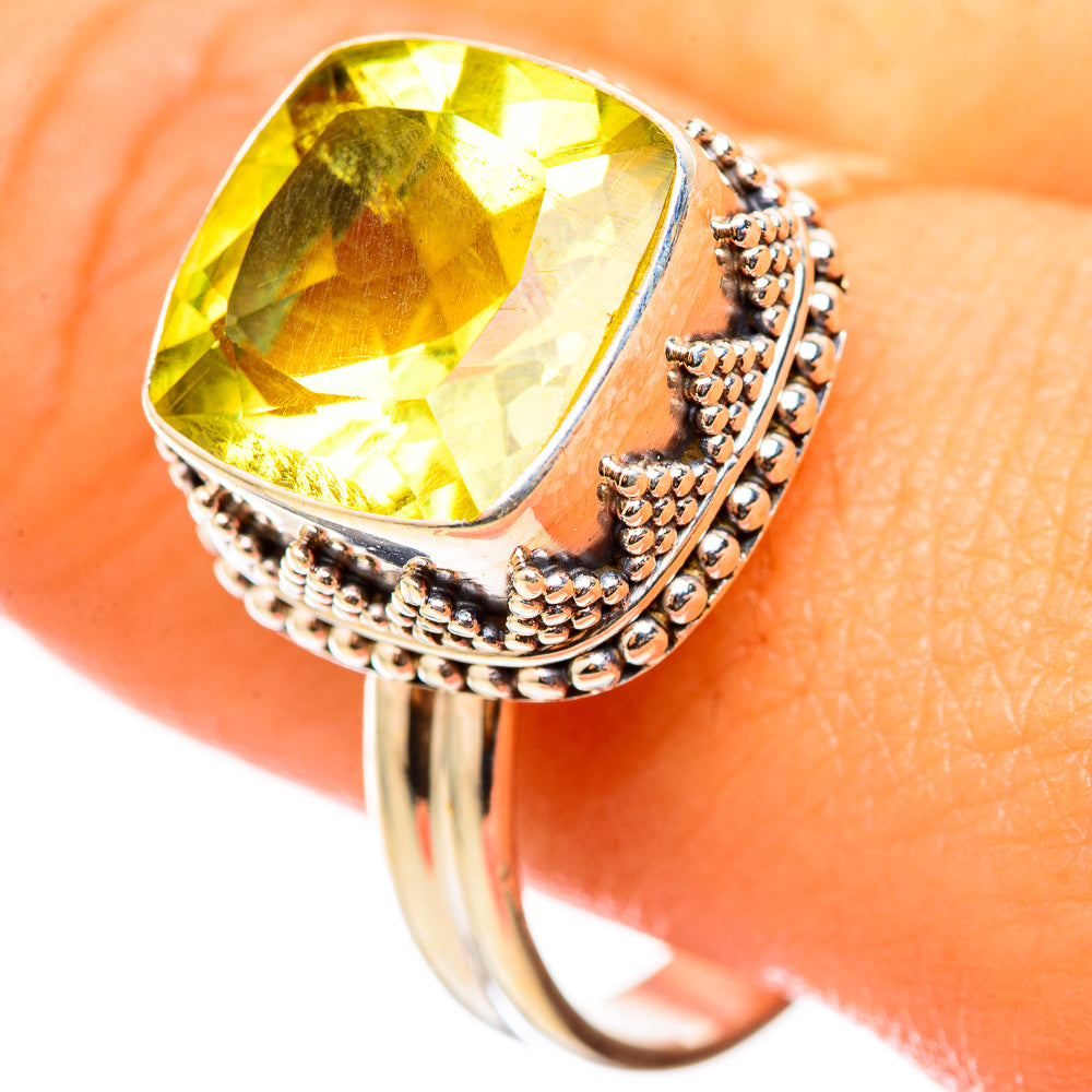 Lemon Quartz Rings handcrafted by Anasilvercos - RING114770