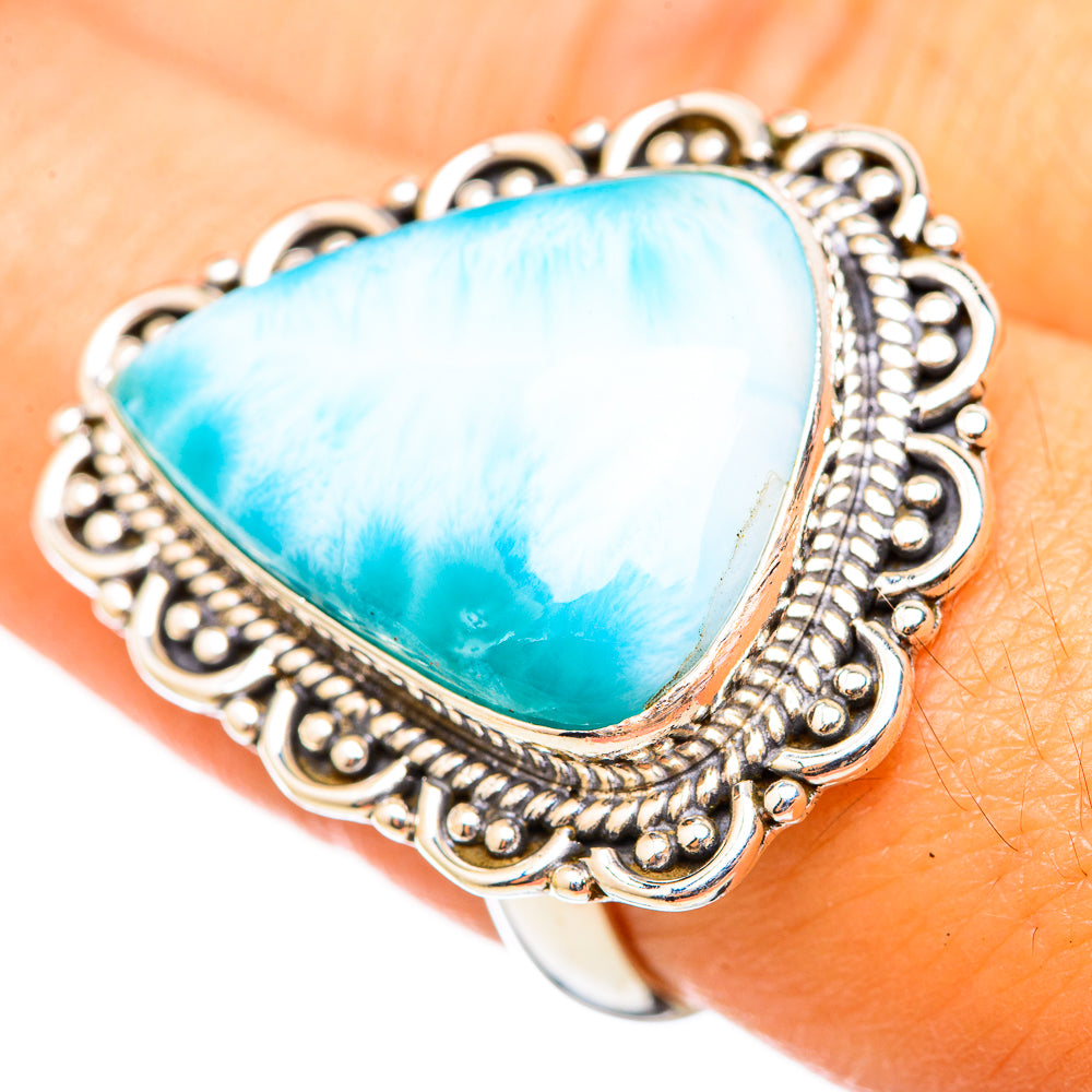 Larimar Rings handcrafted by Anasilvercos - RING114772