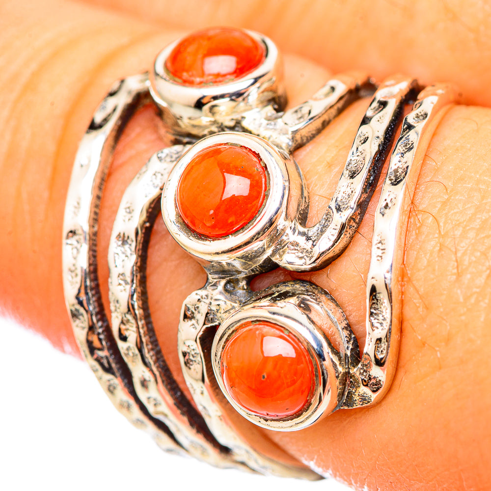 Mediterranean Red Coral Rings handcrafted by Anasilvercos - RING114781