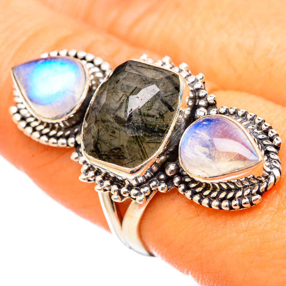 Tourmalinated Quartz Rings handcrafted by Anasilvercos - RING114786