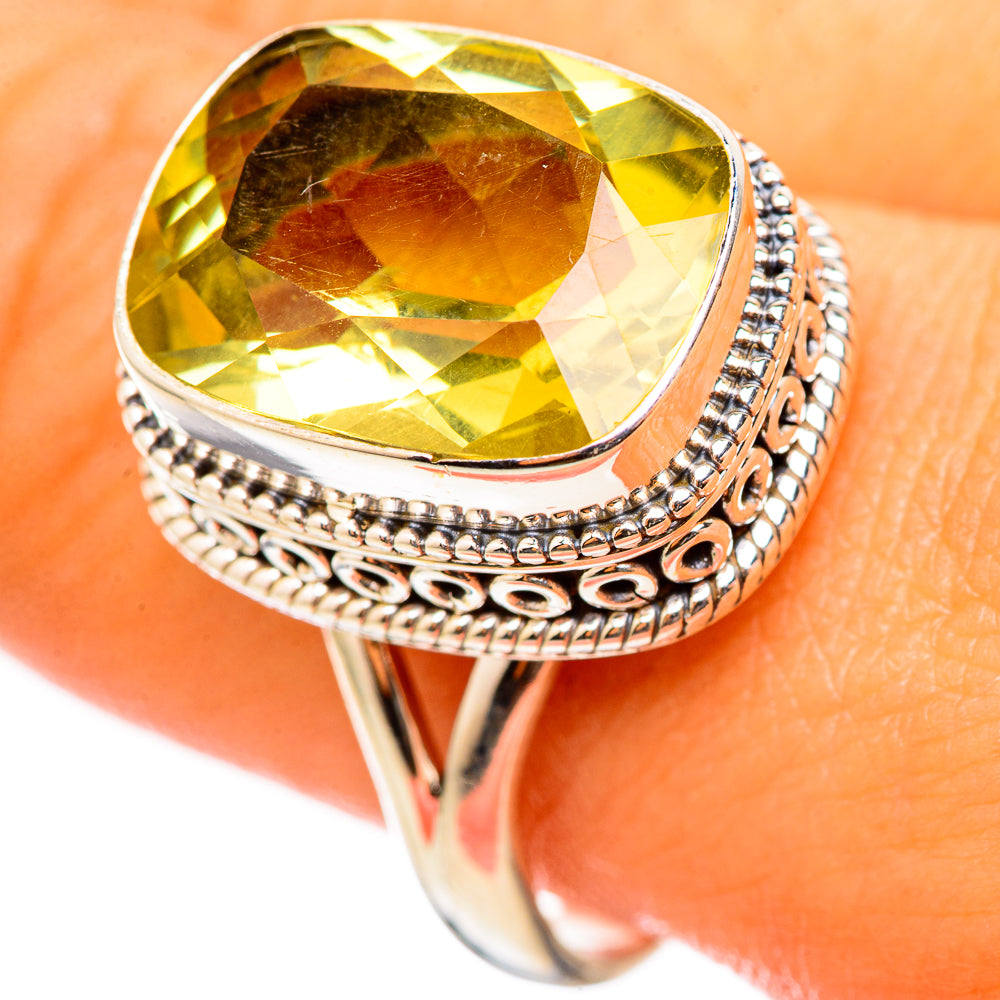 Lemon Quartz Rings handcrafted by Anasilvercos - RING114791