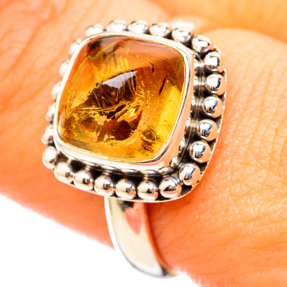 Citrine Sugarloaf Rings handcrafted by Anasilvercos - RING114800