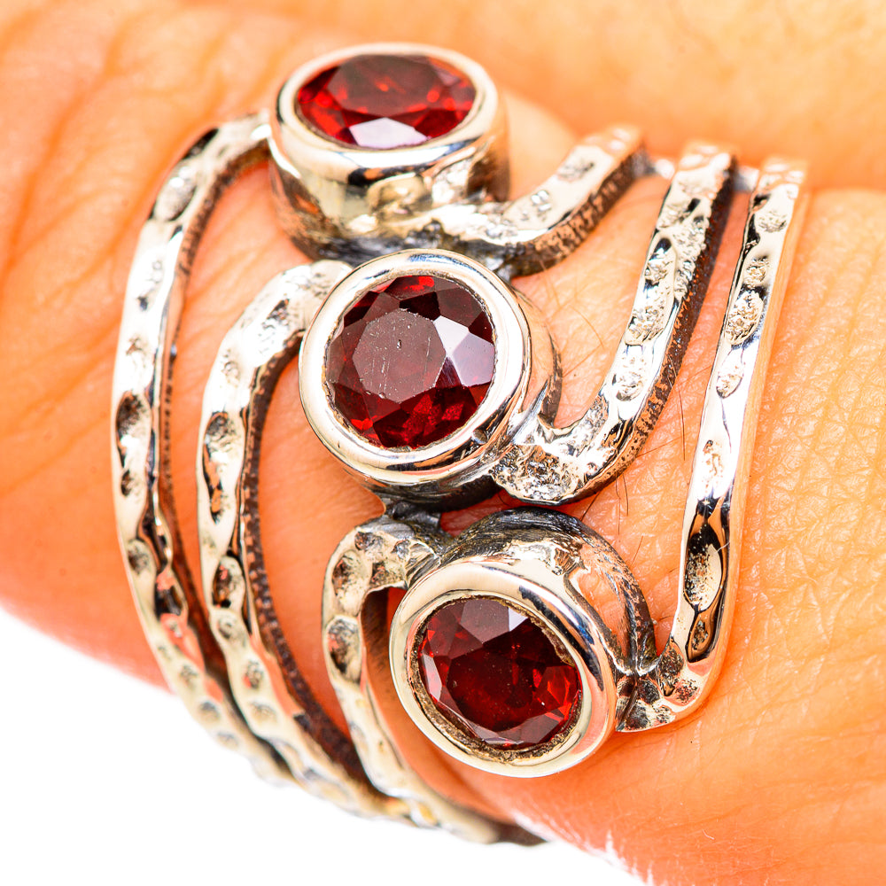 Garnet Rings handcrafted by Anasilvercos - RING114803