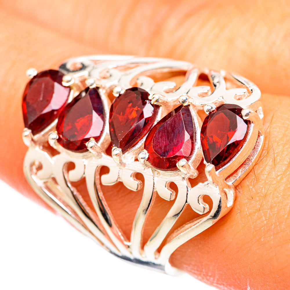 Garnet Rings handcrafted by Anasilvercos - RING114804