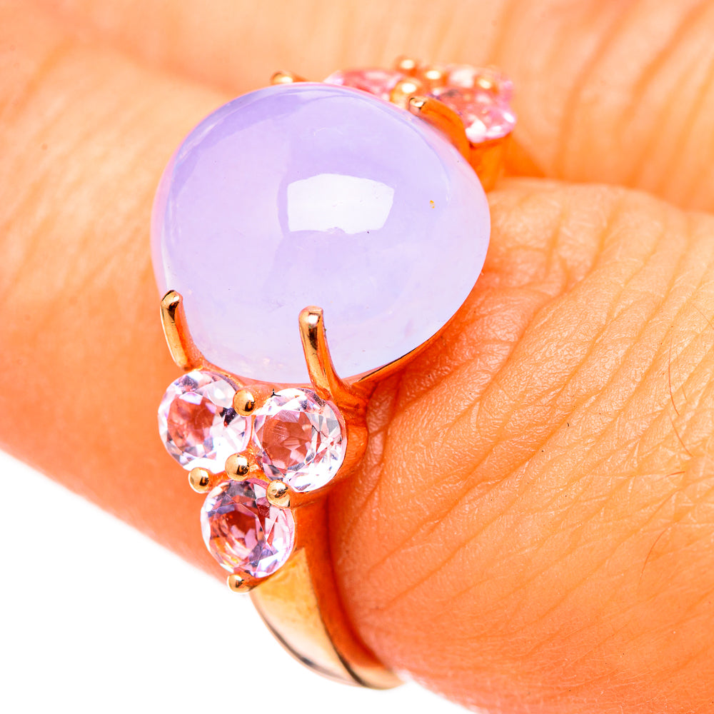Aqua Chalcedony Rings handcrafted by Anasilvercos - RING114806