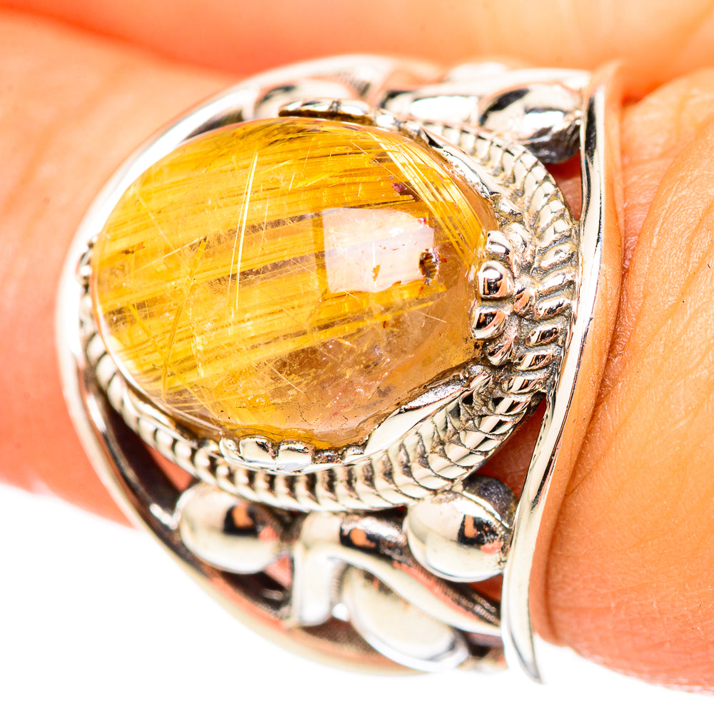 Rutilated Quartz Rings handcrafted by Anasilvercos - RING114808