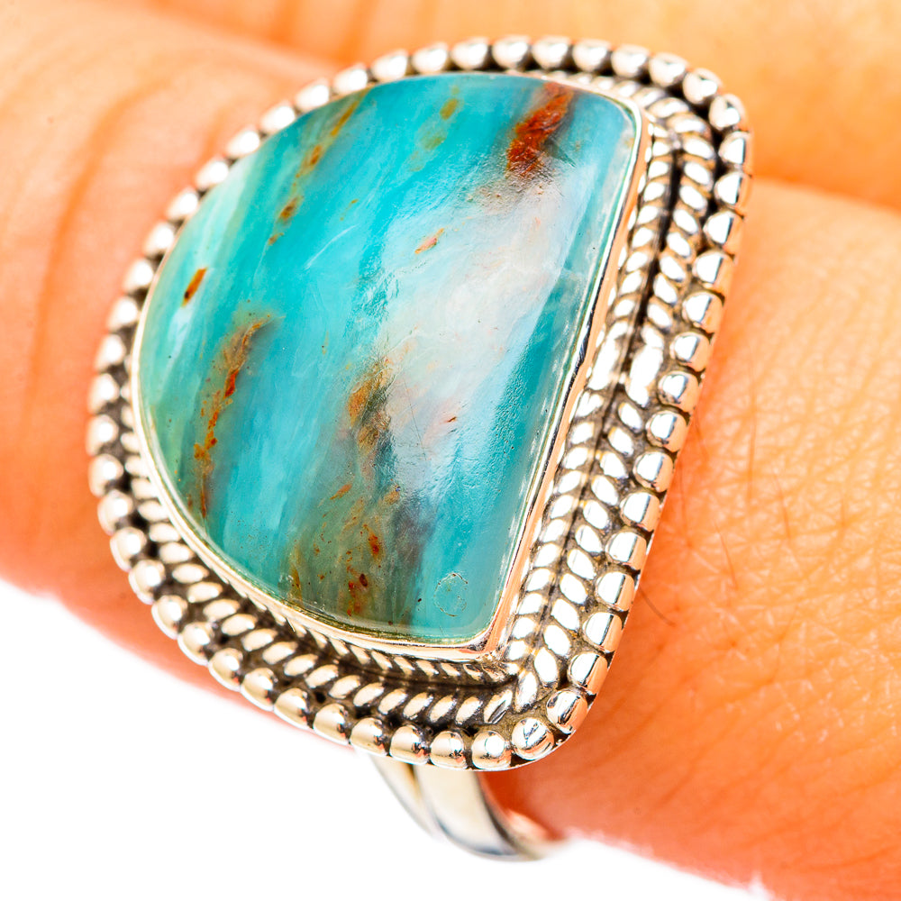 Peruvian Opal Rings handcrafted by Anasilvercos - RING114817
