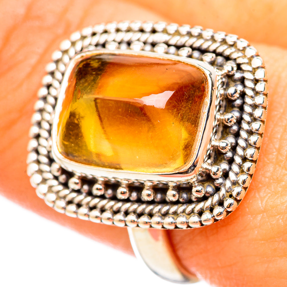Citrine Sugarloaf Rings handcrafted by Anasilvercos - RING114823
