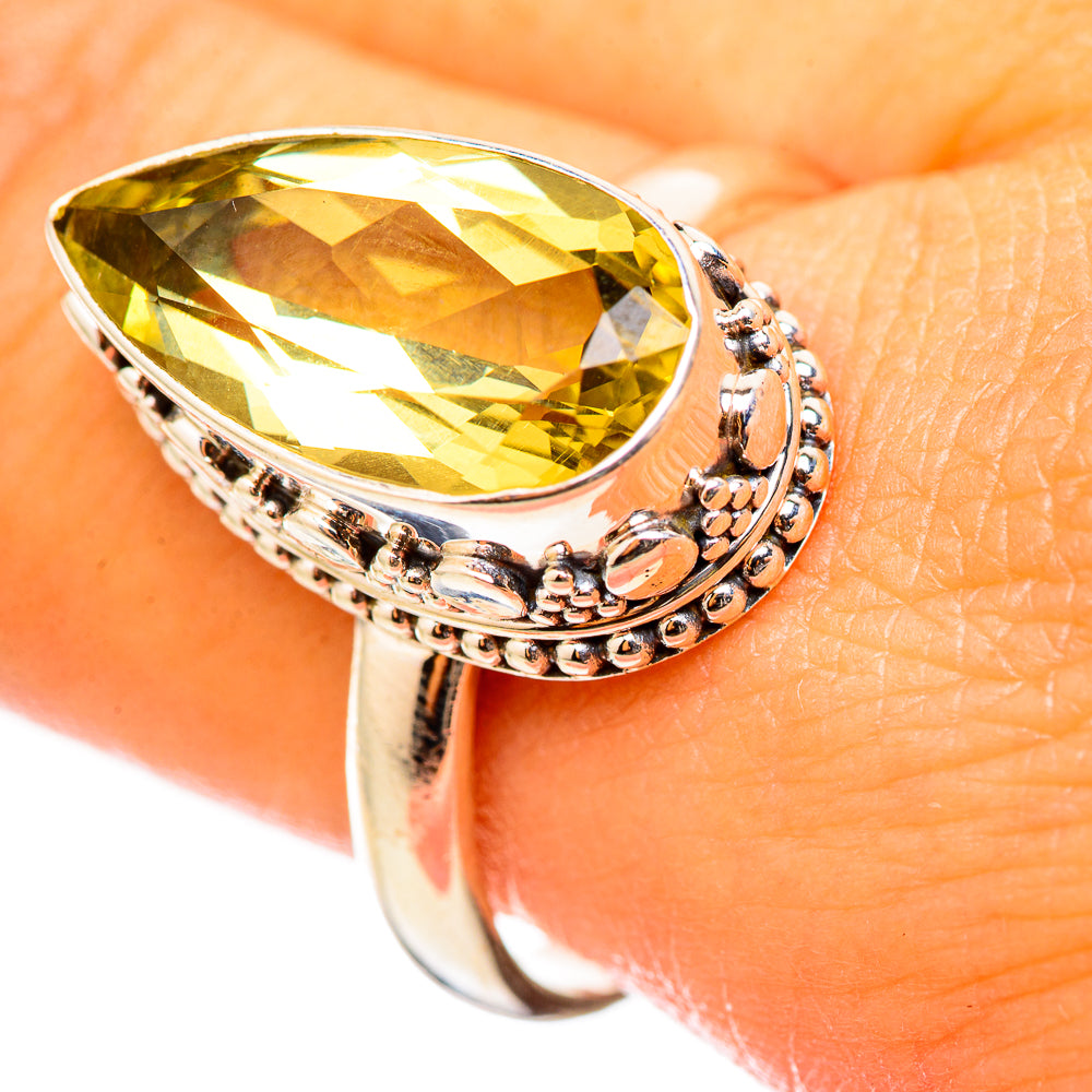 Lemon Quartz Rings handcrafted by Anasilvercos - RING114838
