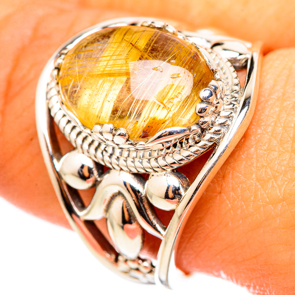Rutilated Quartz Rings handcrafted by Anasilvercos - RING114855