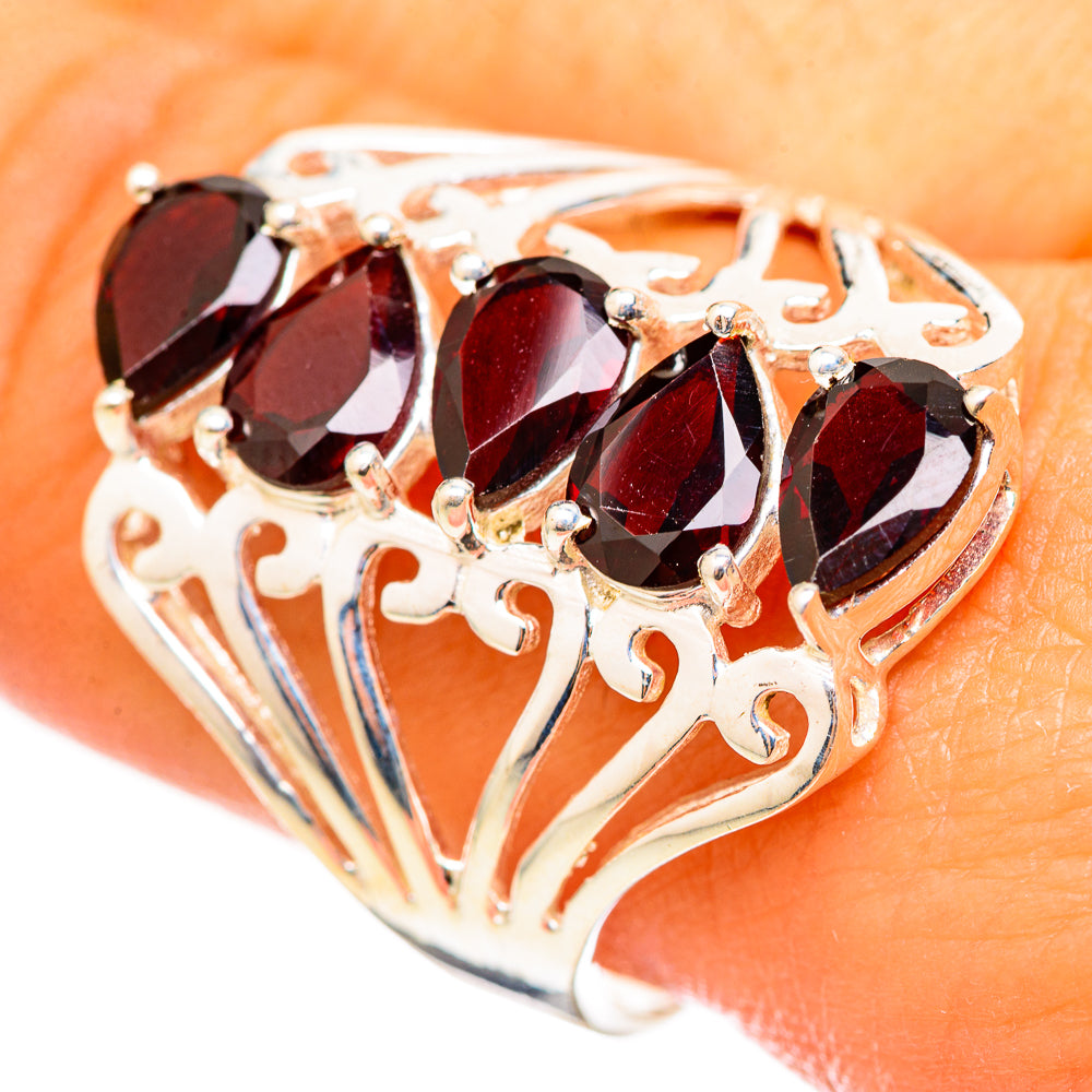 Garnet Rings handcrafted by Anasilvercos - RING114873