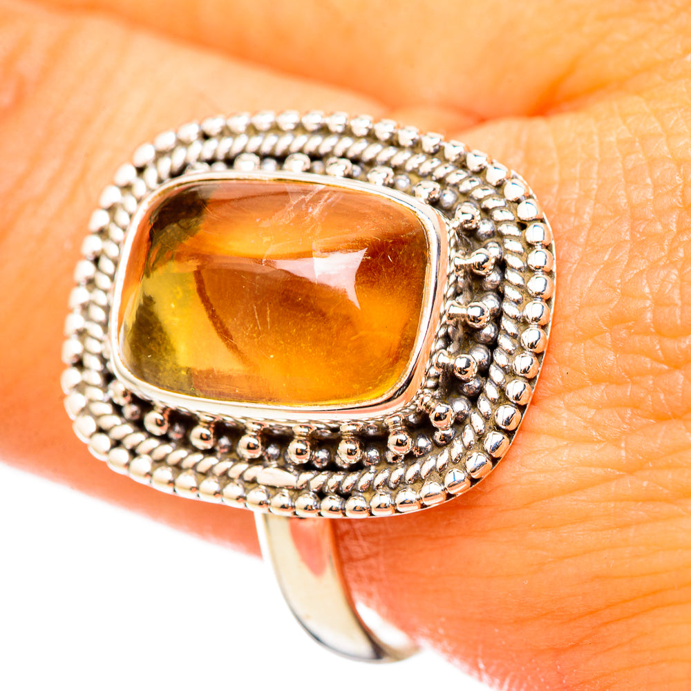 Citrine Sugarloaf Rings handcrafted by Anasilvercos - RING114890