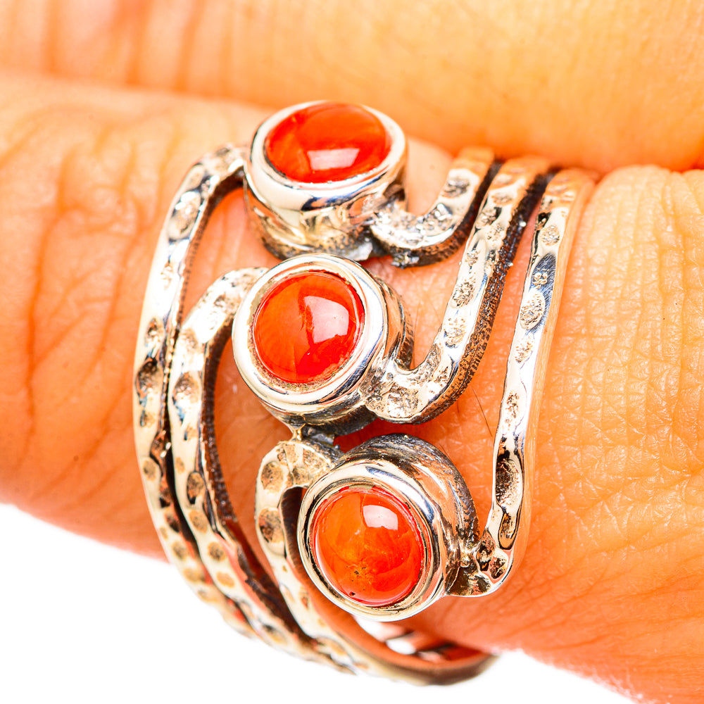 Mediterranean Red Coral Rings handcrafted by Anasilvercos - RING114891