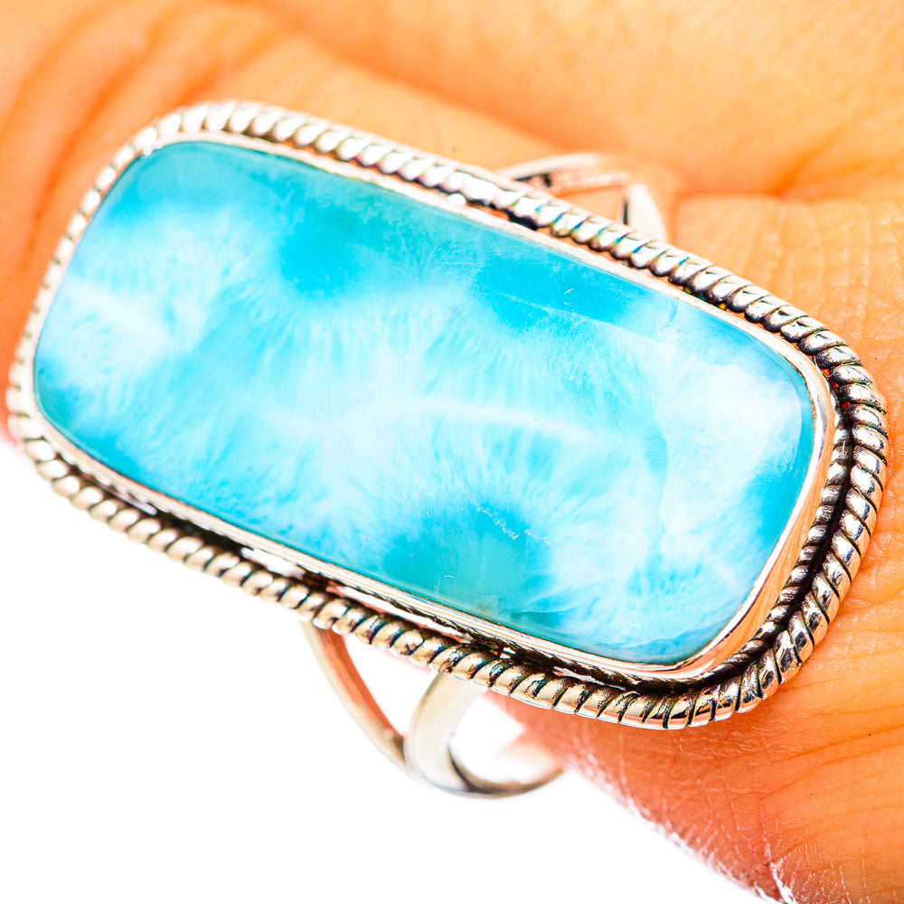 Larimar Rings handcrafted by Anasilvercos - RING114908