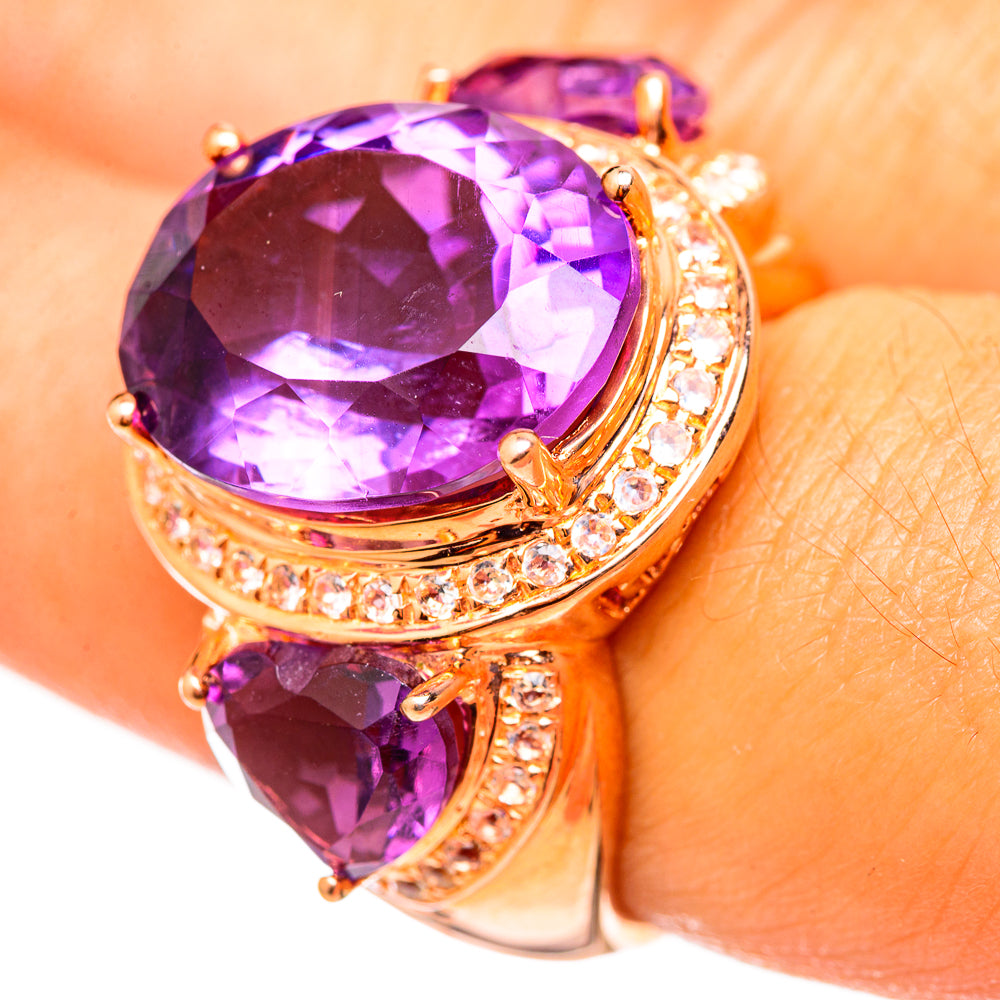 Amethyst Rings handcrafted by Anasilvercos - RING114913