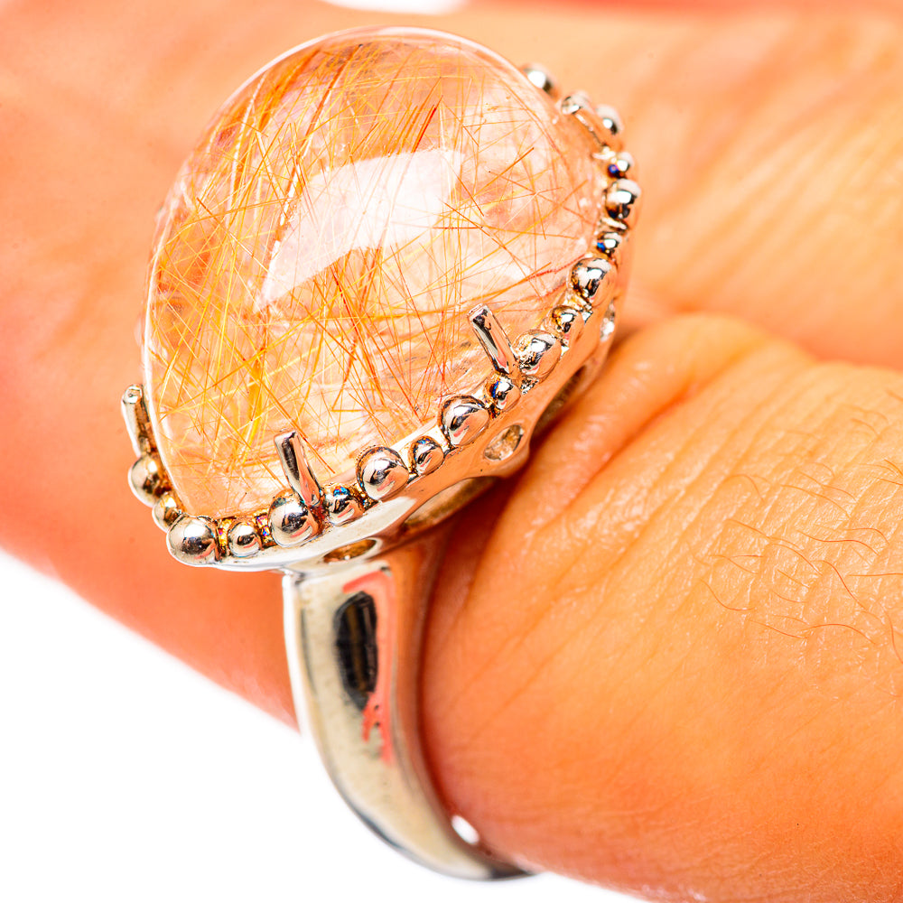 Rutilated Quartz Rings handcrafted by Anasilvercos - RING114914