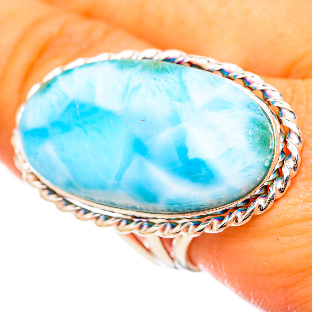 Larimar Rings handcrafted by Anasilvercos - RING114921
