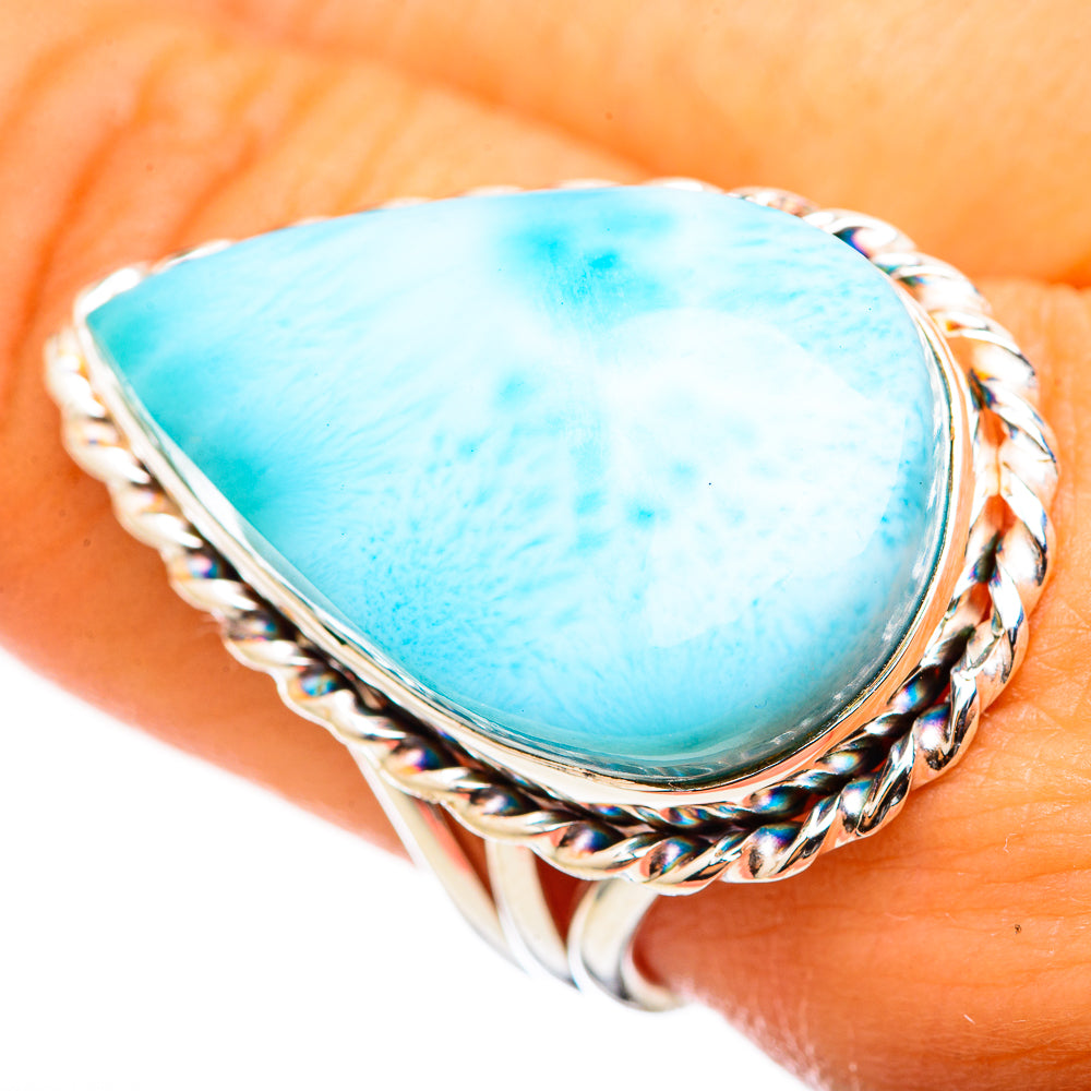 Larimar Rings handcrafted by Anasilvercos - RING114922
