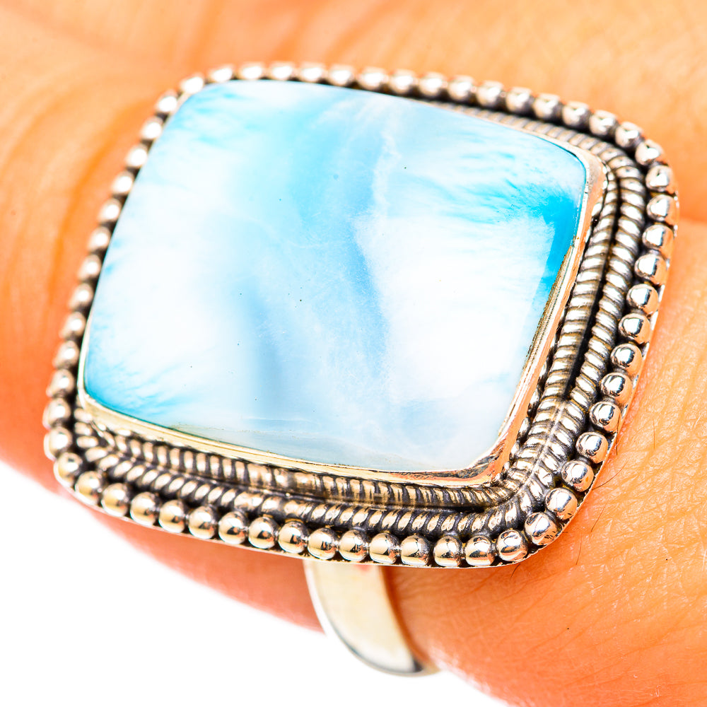 Larimar Rings handcrafted by Anasilvercos - RING114924