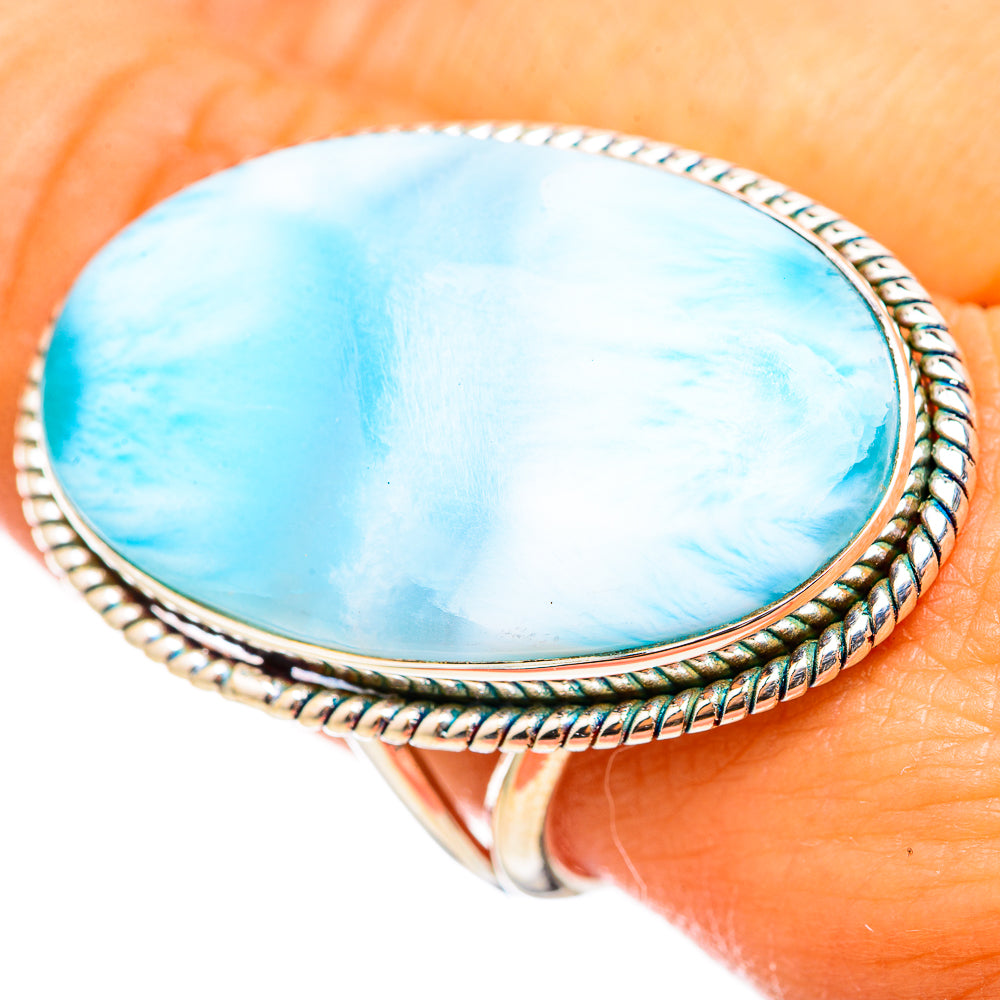 Larimar Rings handcrafted by Anasilvercos - RING114935