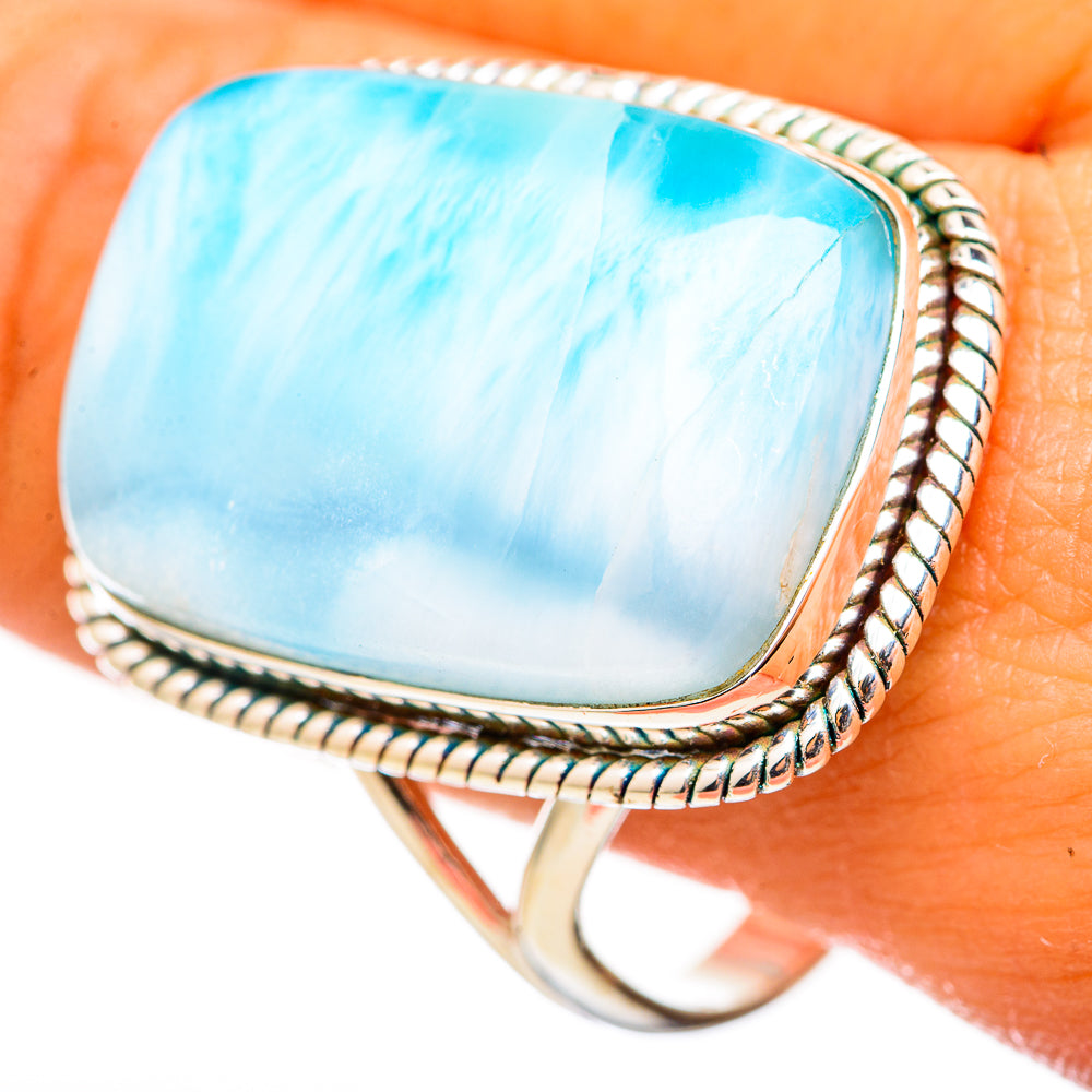 Larimar Rings handcrafted by Anasilvercos - RING114942