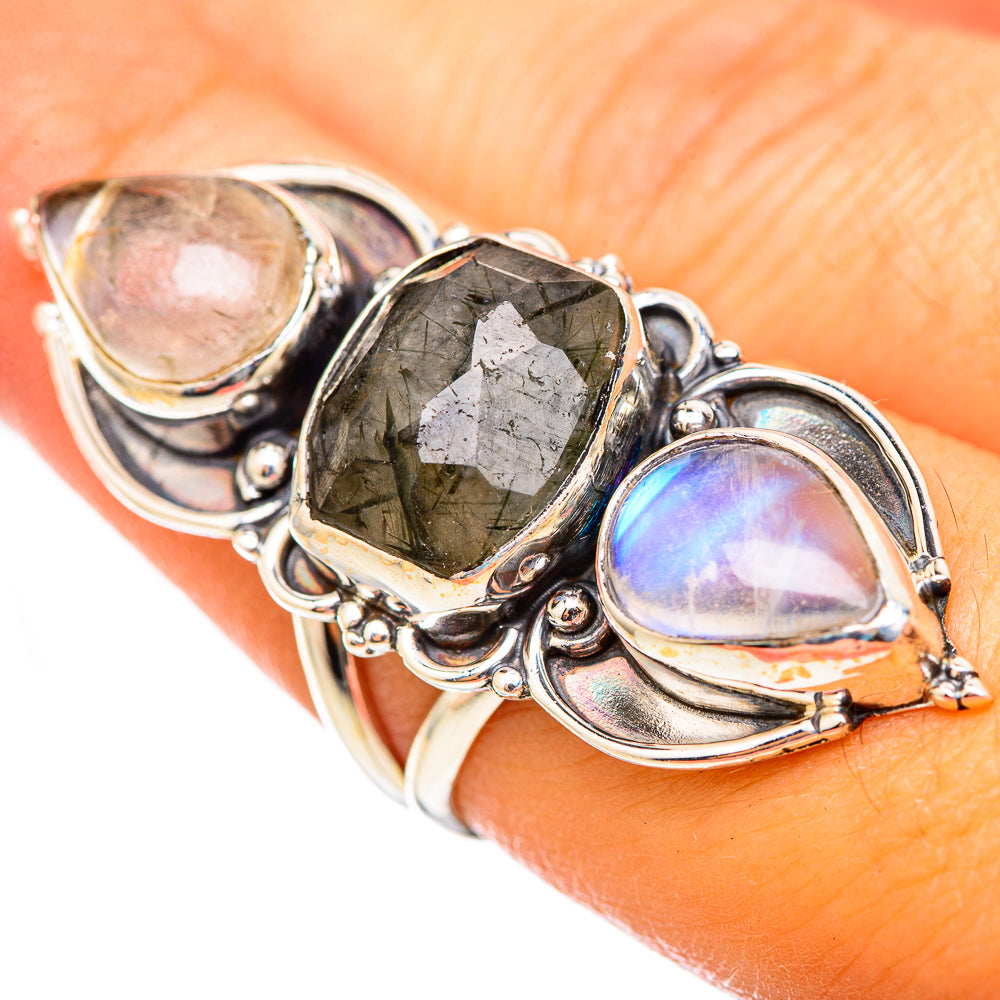 Tourmalinated Quartz Rings handcrafted by Anasilvercos - RING114949