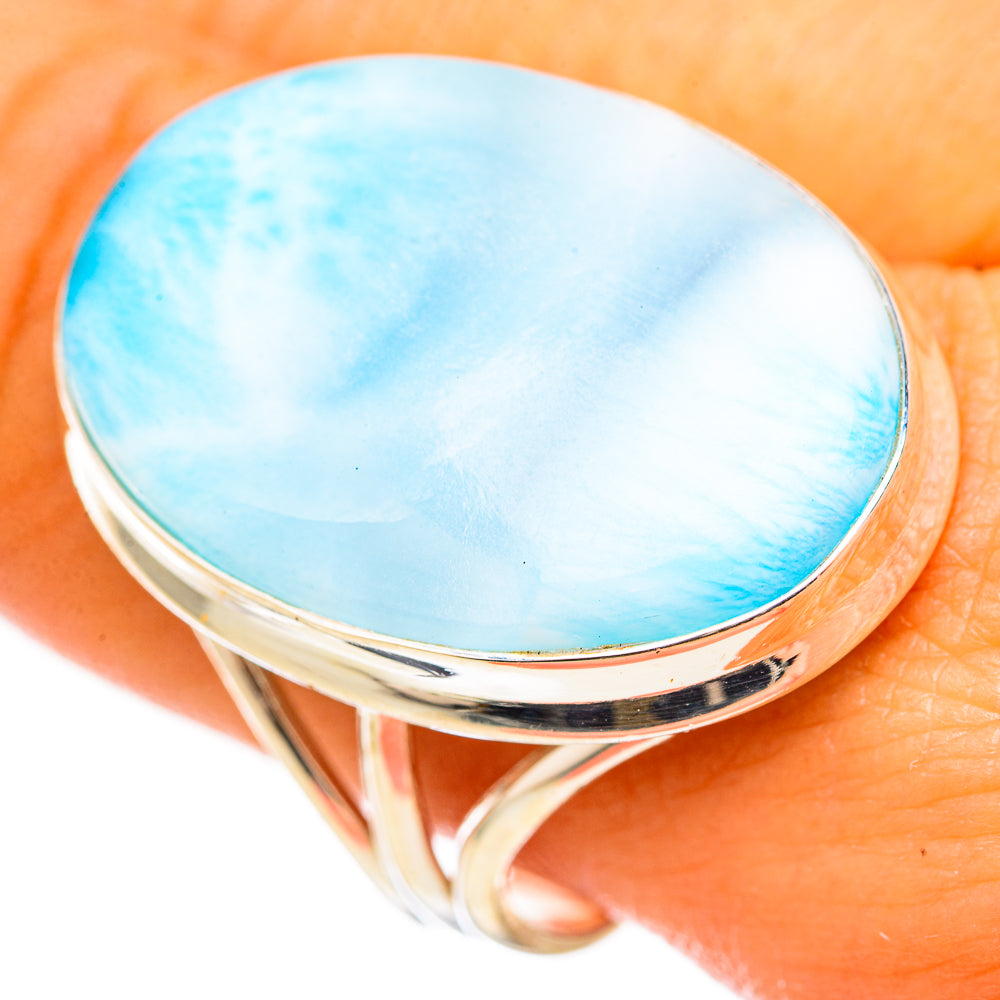 Larimar Rings handcrafted by Anasilvercos - RING114952