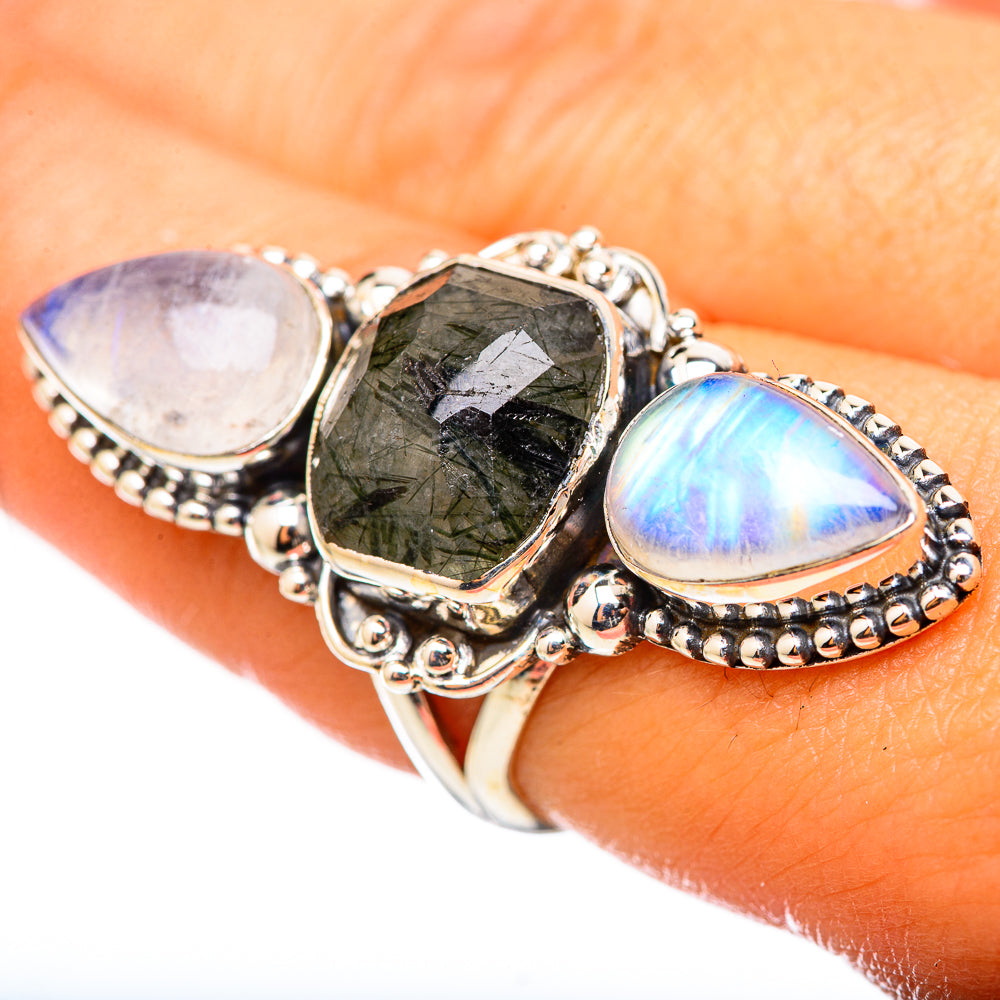Tourmalinated Quartz Rings handcrafted by Anasilvercos - RING114964