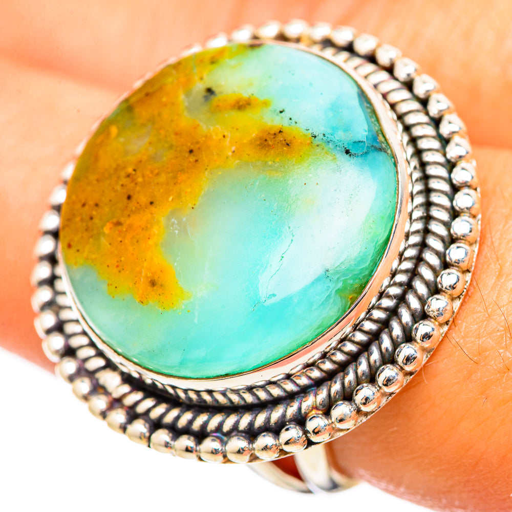 Peruvian Opal Rings handcrafted by Anasilvercos - RING114974