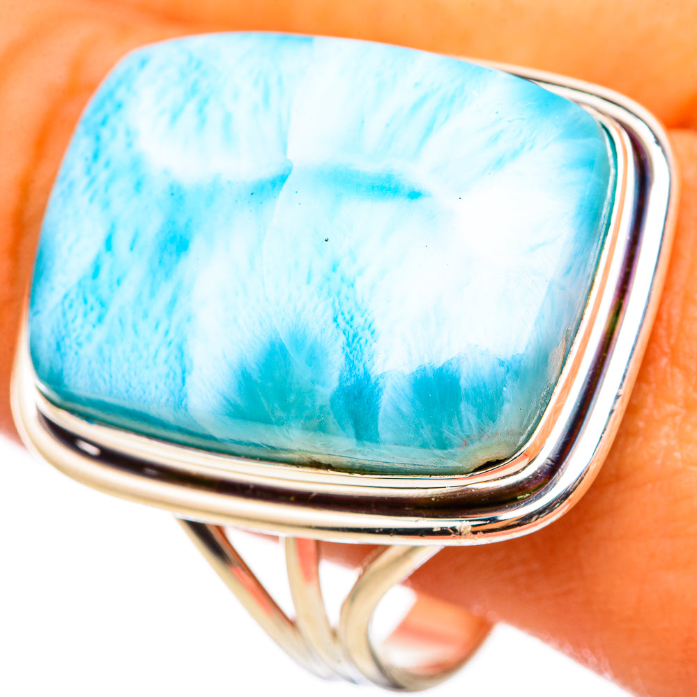 Larimar Rings handcrafted by Anasilvercos - RING114989