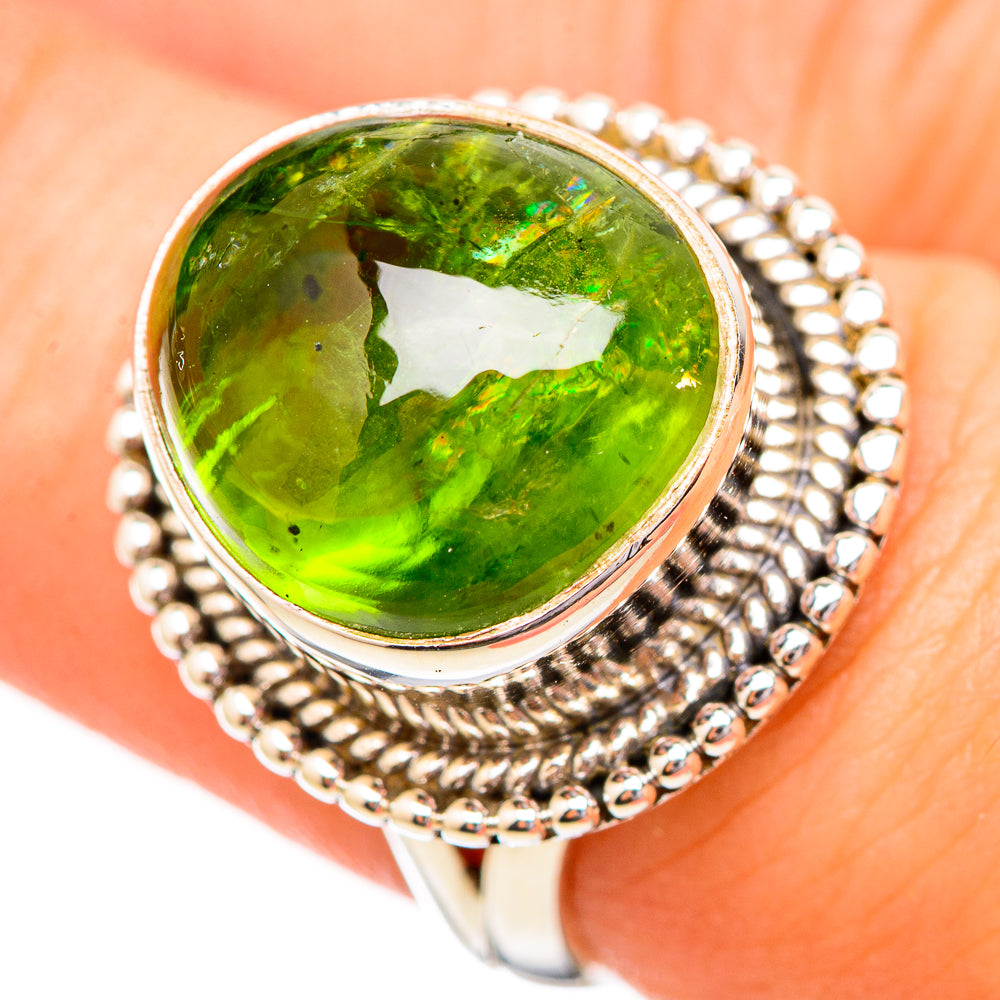 Peridot Rings handcrafted by Anasilvercos - RING115001