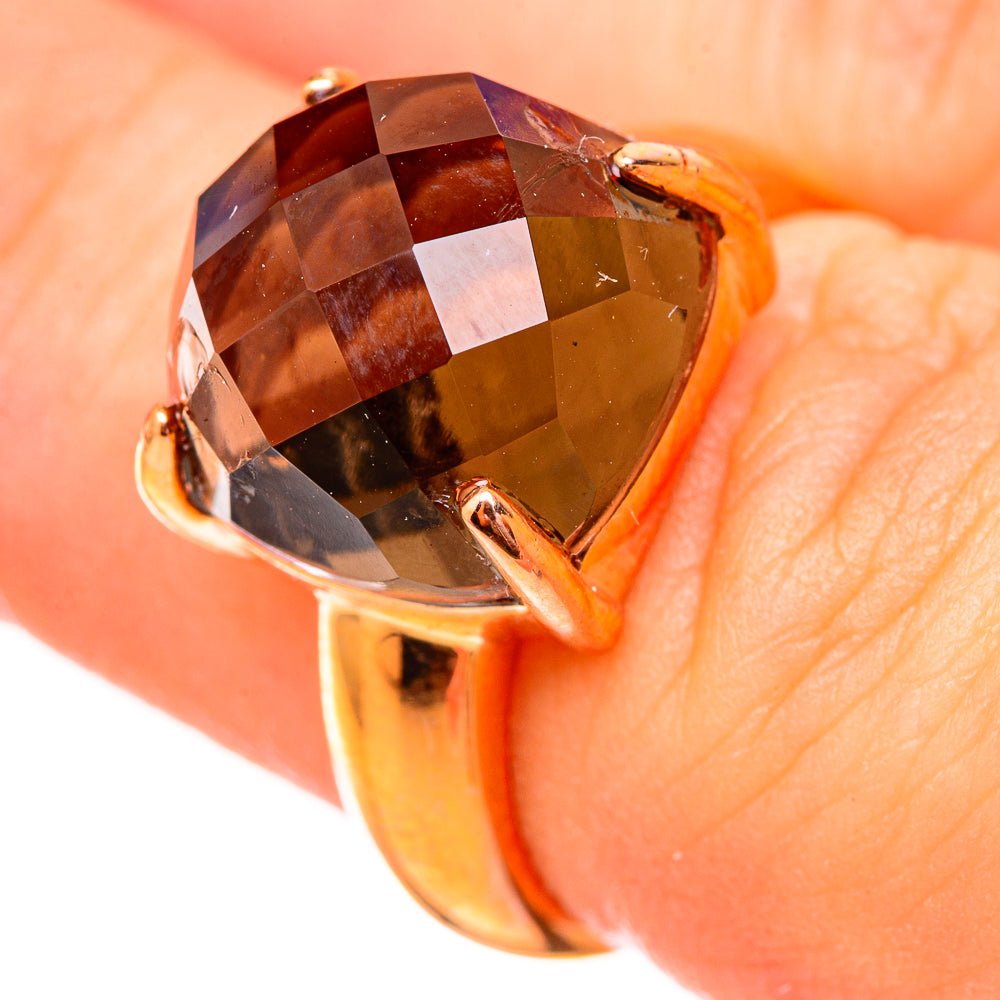 Smoky Quartz Rings handcrafted by Anasilvercos - RING115004