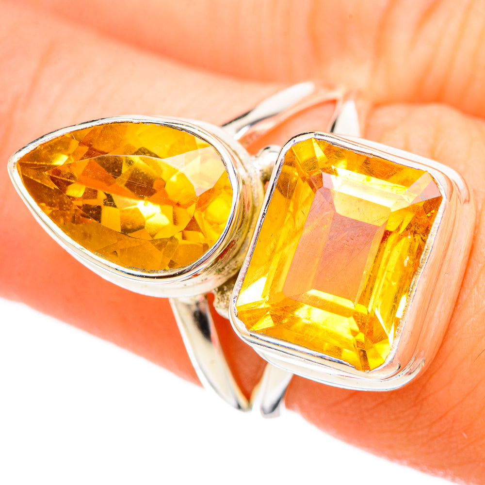 Citrine Rings handcrafted by Anasilvercos - RING115006