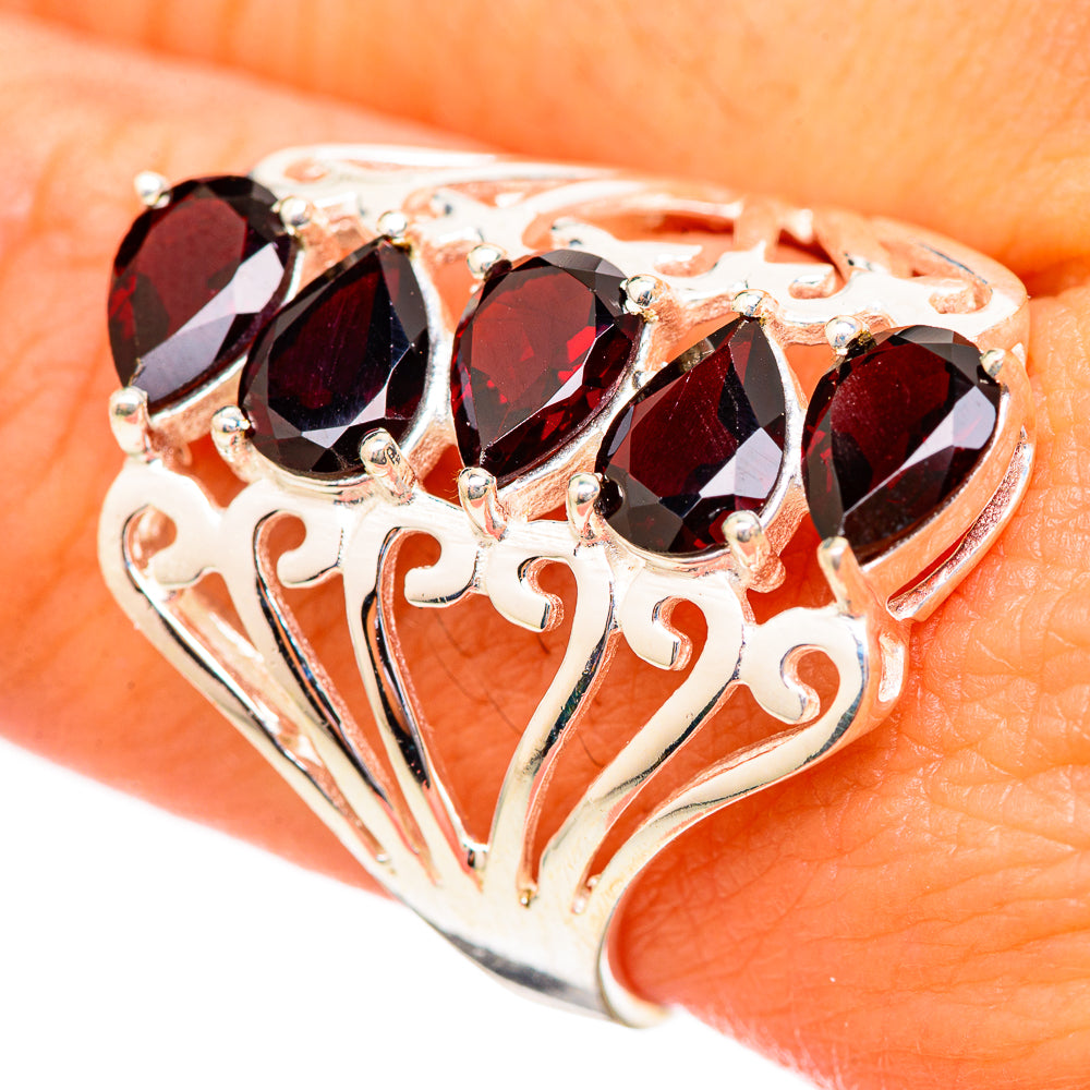 Garnet Rings handcrafted by Anasilvercos - RING115009