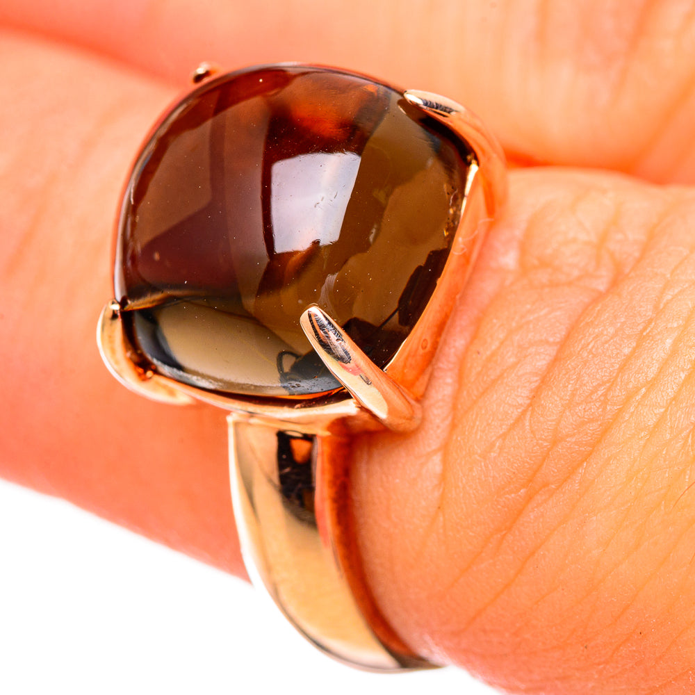 Smoky Quartz Rings handcrafted by Anasilvercos - RING115029