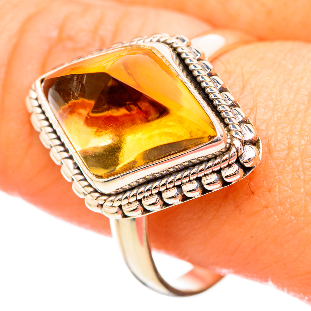 Citrine Rings handcrafted by Anasilvercos - RING115031