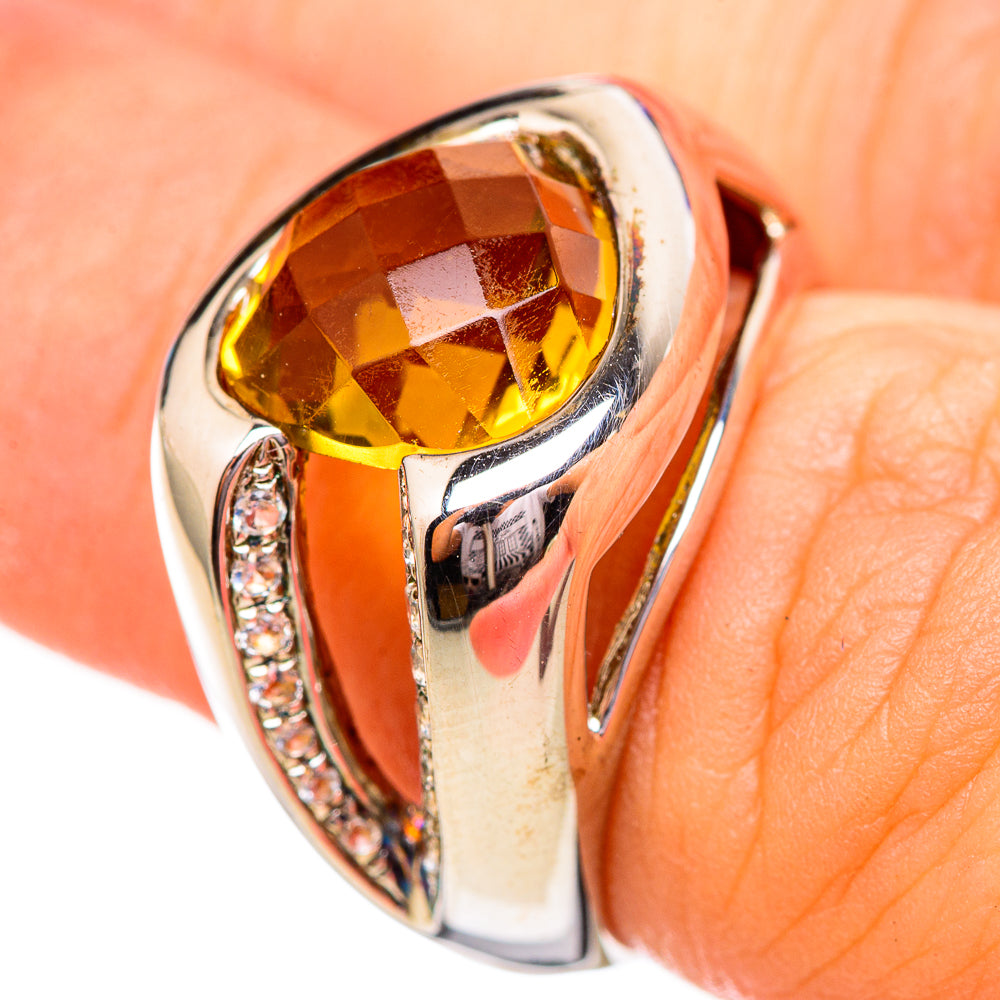 Citrine Rings handcrafted by Anasilvercos - RING115032