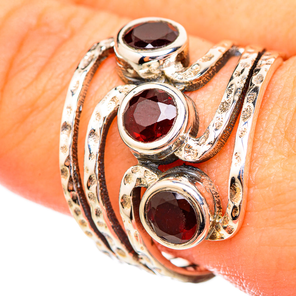 Garnet Rings handcrafted by Anasilvercos - RING115035