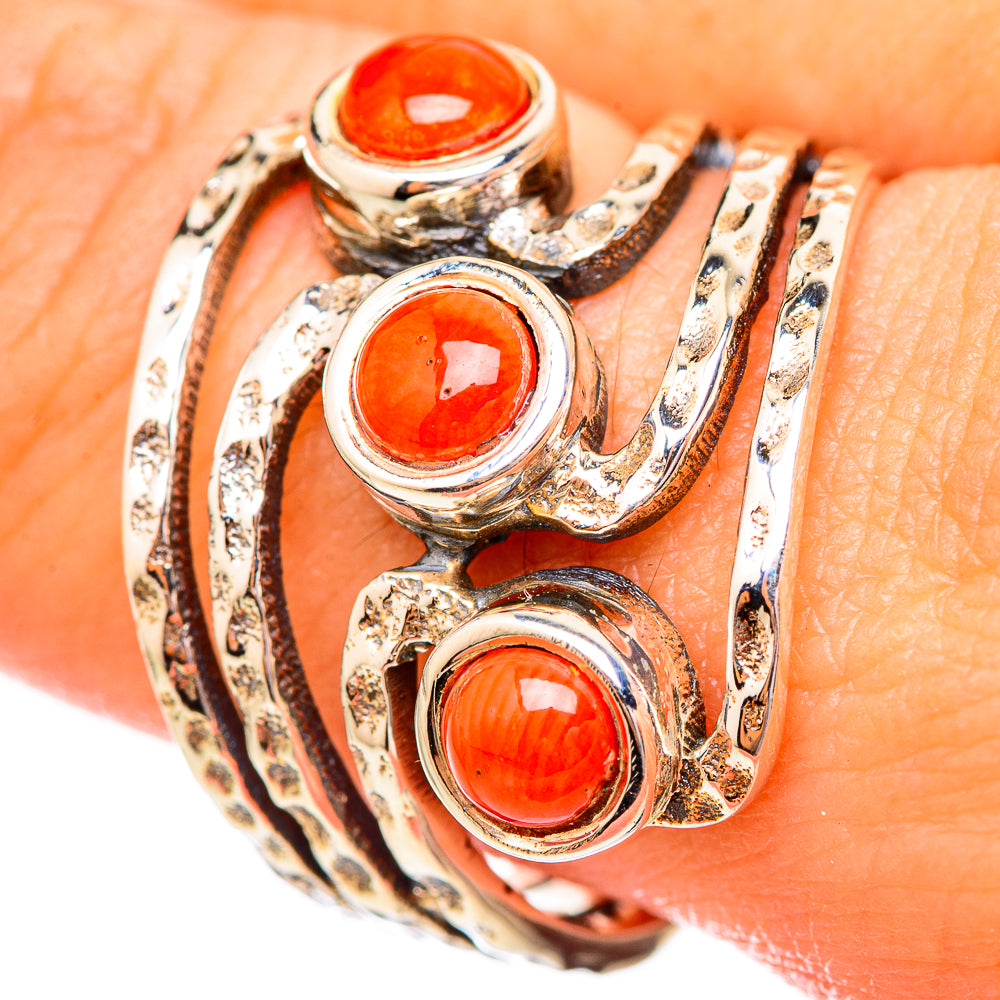 Carnelian Rings handcrafted by Anasilvercos - RING115037