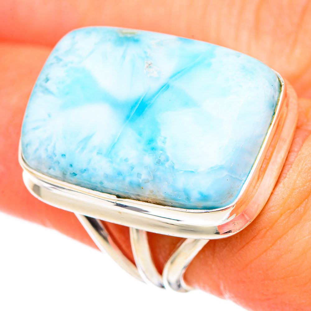 Larimar Rings handcrafted by Anasilvercos - RING115048