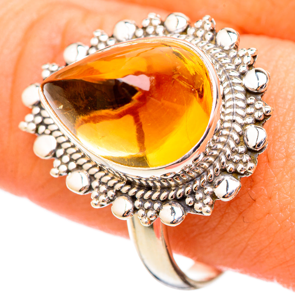Citrine Rings handcrafted by Anasilvercos - RING115057