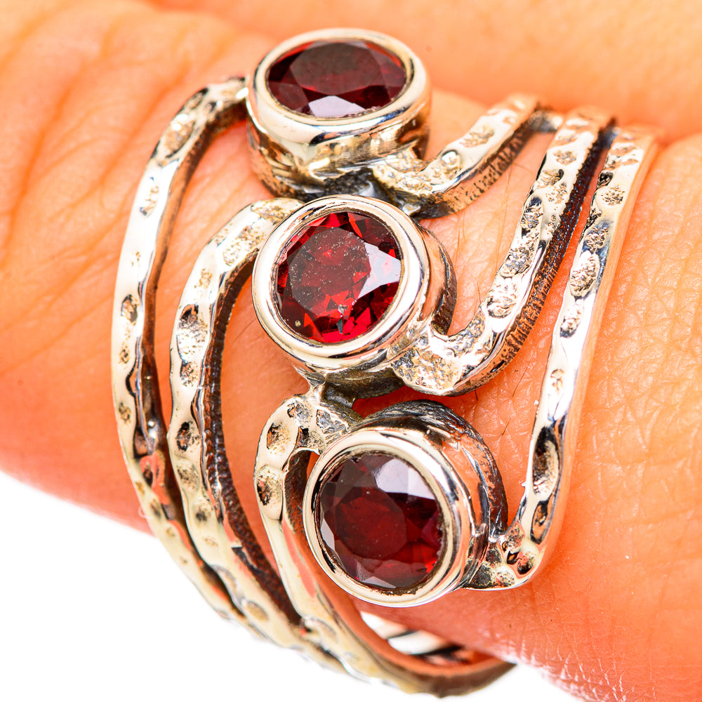 Garnet Rings handcrafted by Anasilvercos - RING115061